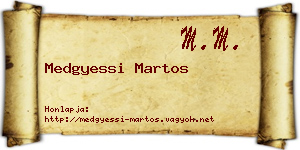 Medgyessi Martos névjegykártya